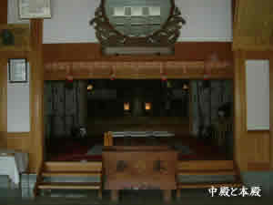 加茂神社の中殿と本殿